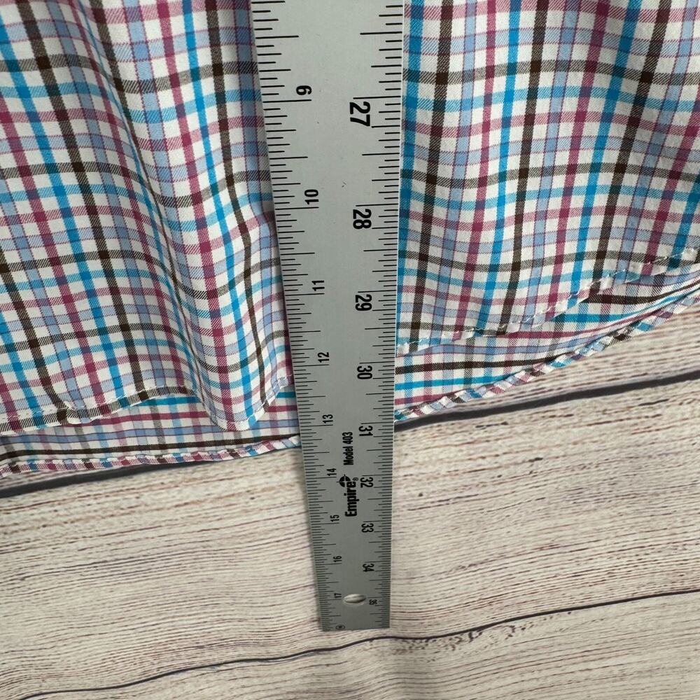 Peter Millar Post Performance Check Woven Dress‎ Shirt Men's M Multicolor - Picture 12 of 13